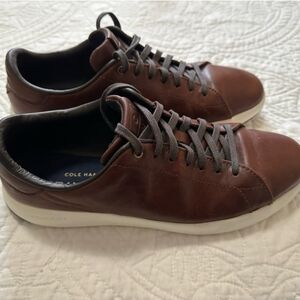 Cole Haan GrandPro Brown Leather Sneakers - EUC